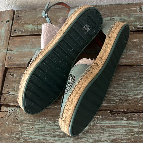 Coach Ankle Strap Astor Espadrilles with Tea Rose Rivets - Picture 5 of 5